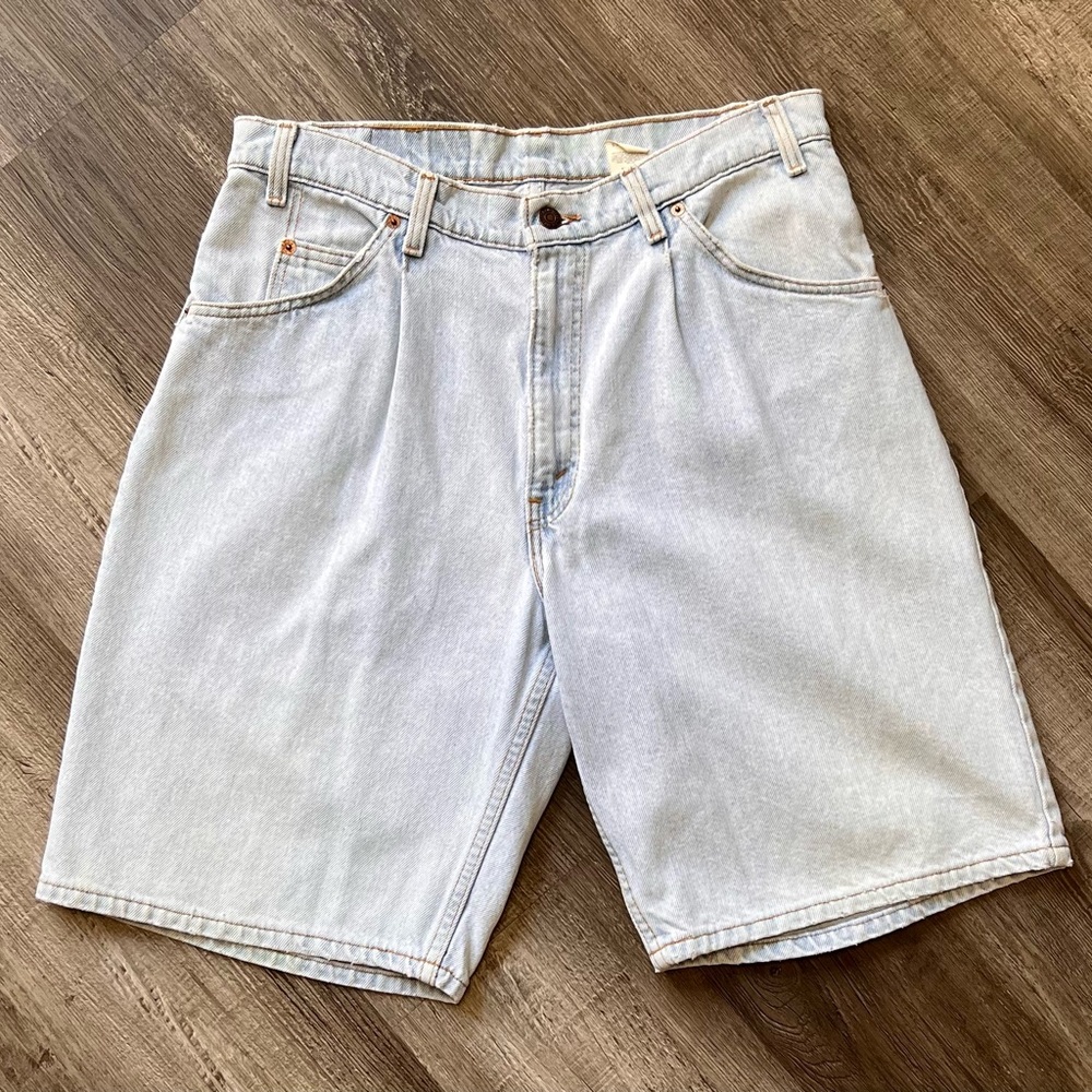 Vintage Made in USA Levi's Orange Tab Acid Wash Jean Shorts 34